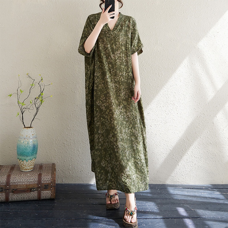 Yazlık V Yaka Bol Kesim Pamukl - Linen Dress Wrap incelemesi ve fiyatı
