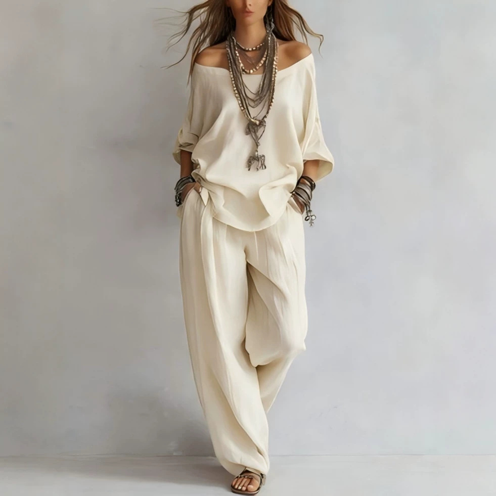 Günlük Bol Keten Üç Çeyrek Kol - Linen Pant Wide incelemesi ve fiyatı