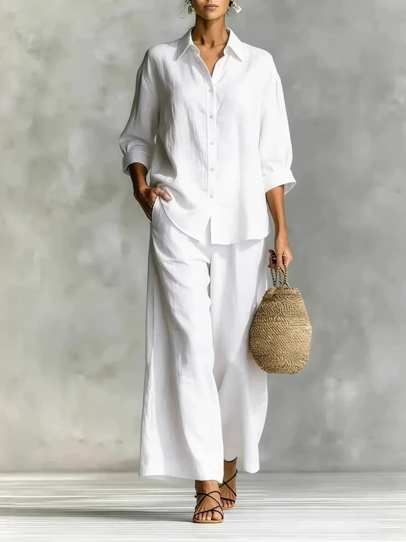 Kadın Yeni 7 Kollu Gömlek ve B - Linen Pant Wide incelemesi ve fiyatı