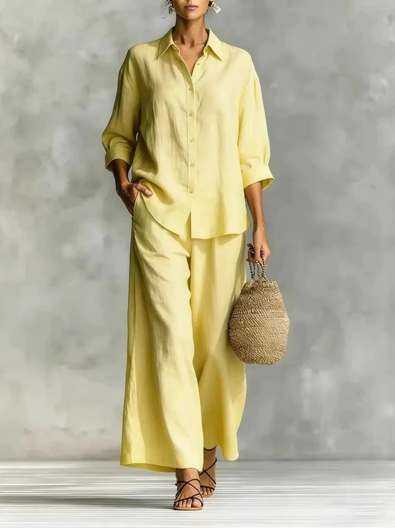 Kadın Yeni 7 Kollu Gömlek ve B - Linen Pant Wide incelemesi ve fiyatı