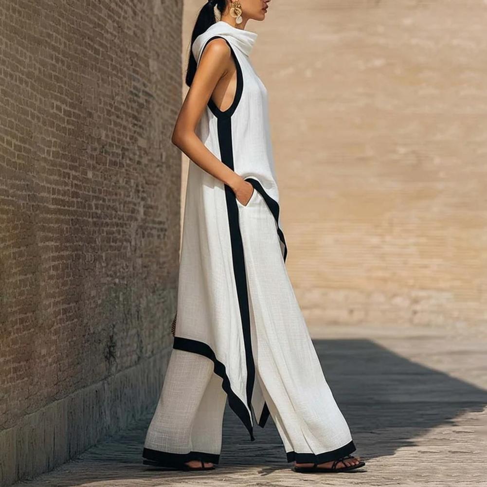 Kadınlar Renk Bloklu Pamuklu K - Linen Pant Wide incelemesi ve fiyatı