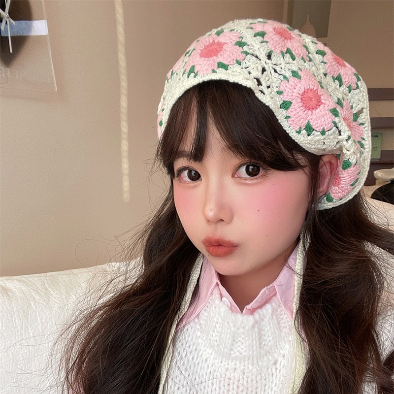 Vintage Dokuma Örgü Çiçek Üçge - Headband Summer Knit incelemesi ve fiyatı