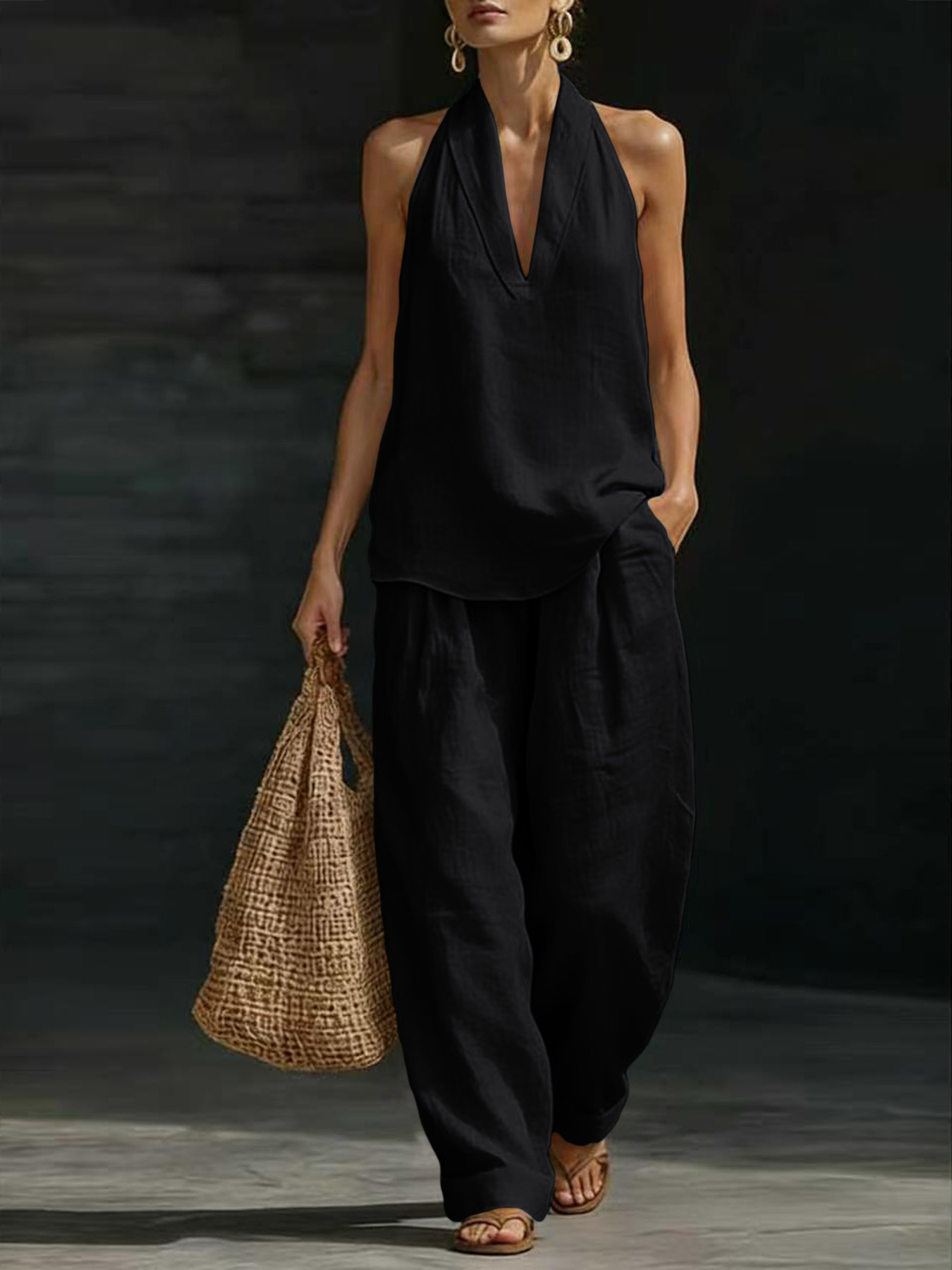 Kadınlar İçin Keten 2 Parça Ta - Linen Pant Wide incelemesi ve fiyatı