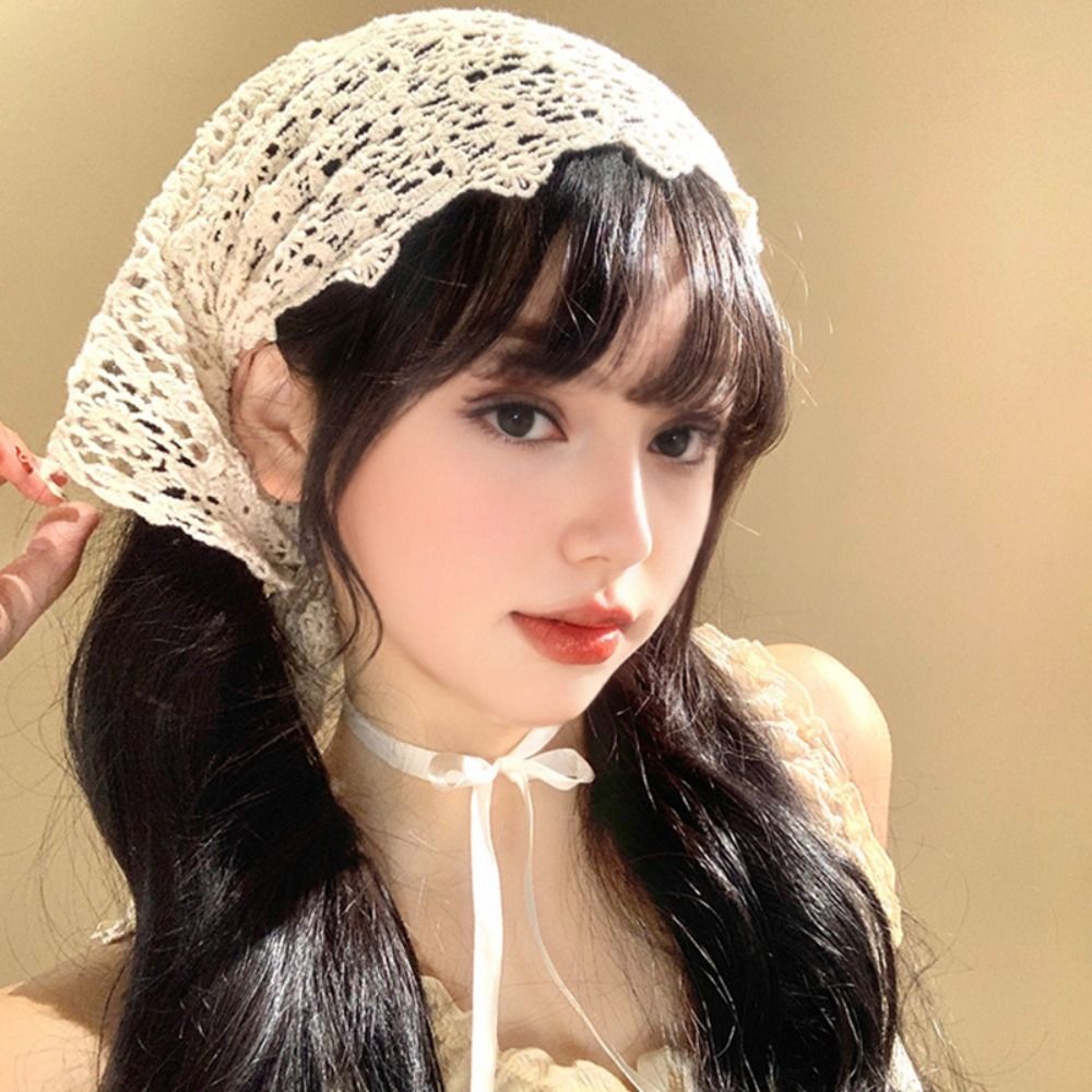 Tatlı Şeffaf File Çiçekli Dant - Headband Summer Knit incelemesi ve fiyatı